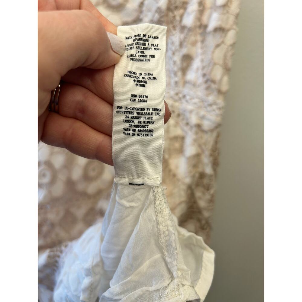 Free People Just Like Honey Ivory Lace Handkerchief Dress Size 2 - Picture 4 of 13
